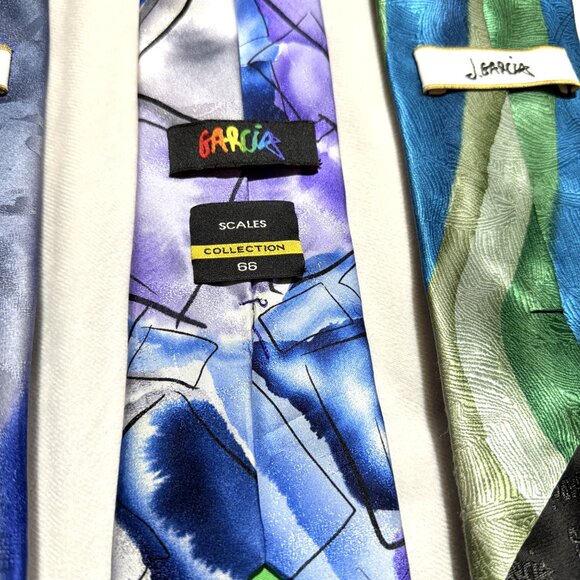J. Garcia Tie Collection 4 Ties 100% Silk - Picture 6 of 9
